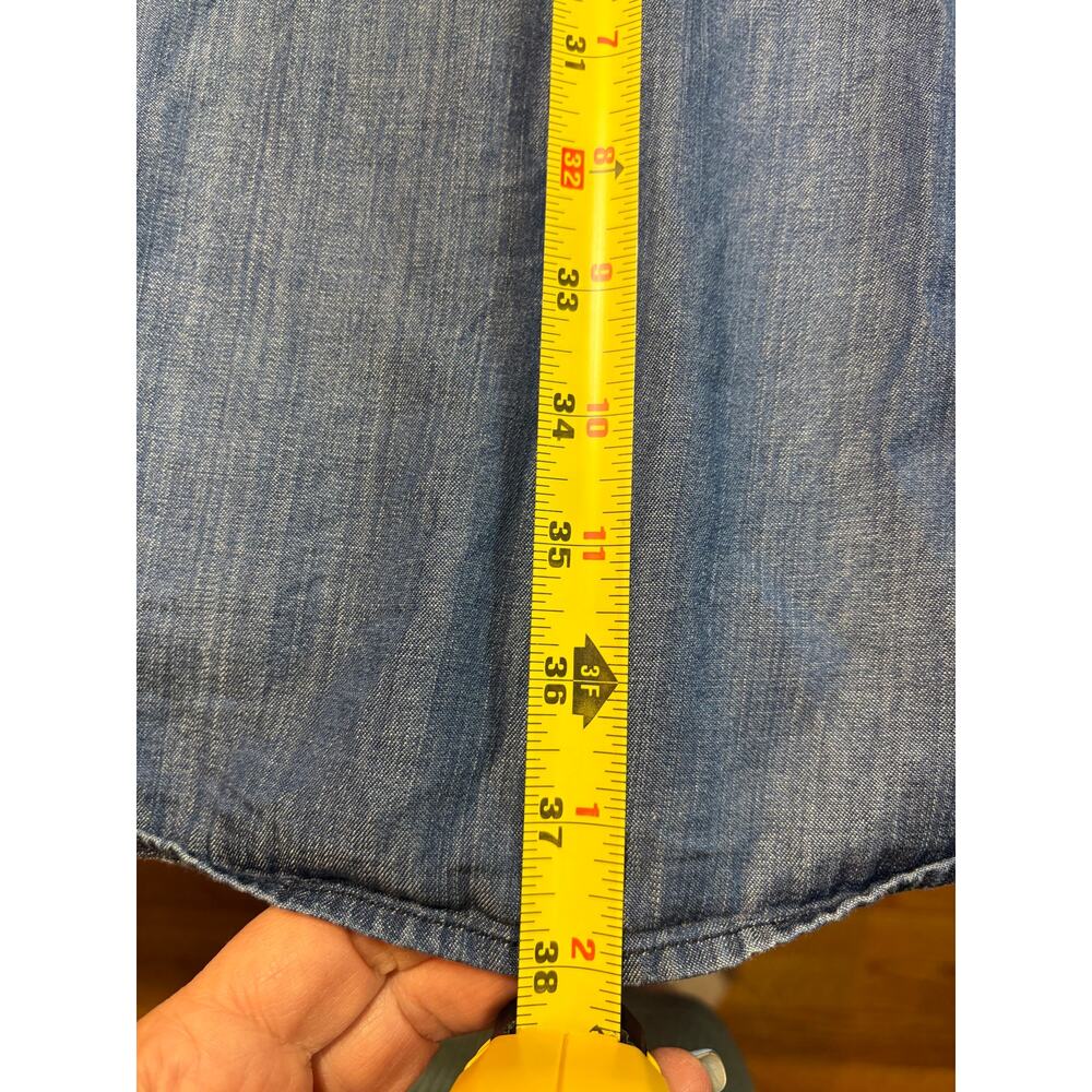 Standards & Practices Plus Size V-Neck A-Line Tencel Denim Maxi Dress Size 2X - Picture 9 of 16